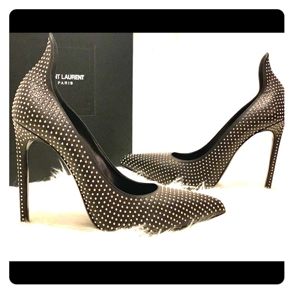 Yves Saint Laurent Shoes - Never Worn - YSL studded leather, ultra-high heels